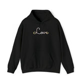 Pangender Love Script Hoodie: Subtly Elegant Pride Sweatshirt