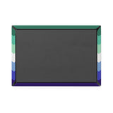 Gay Pride Flag Magnet: Wavey Rectangle Button for Fridge