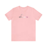 Asexual Love Script Tee: Subtly Elegant Pride T-Shirt