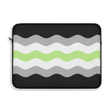 Agender Pride Flag Laptop Sleeve: Ripple Print Protective Case