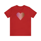 Genderqueer Heart Lines T-Shirt: Pride Gradient Tee