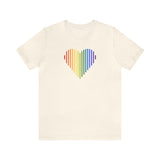 Pride Heart Lines T-Shirt: Pride Gradient Tee