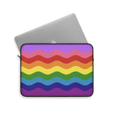 Gilbert Baker Pride Flag Laptop Sleeve: Ripple Print Protective Case