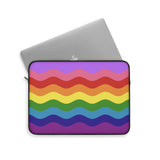 Gilbert Baker Pride Flag Laptop Sleeve: Ripple Print Protective Case
