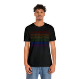 Washington LGBTQ+ Pride Flag, Faded Black T-Shirt