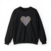 Pangender Heart Lines Sweater: Pride Gradient Sweatshirt