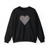 Pangender Heart Lines Sweater: Pride Gradient Sweatshirt