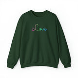 Polysexual Love Script Sweatshirt: Subtly Elegant Pride Sweater