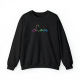 Polysexual Love Script Sweatshirt: Subtly Elegant Pride Sweater