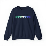 Gay Pride Flag Hearts Sweatshirt: Pride LGBTQ+ Gradient Design