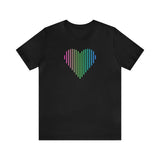 Polysexual Heart Lines T-Shirt: Pride Gradient Tee