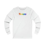 Texas Long Sleeve Tee: Pride Gradient Design