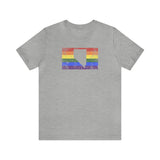 Nevada Pride Flag Tee: Rainbow LGBTQ+ State Silhouette Distressed Shirt