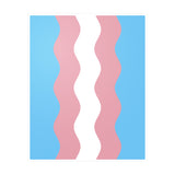 Transgender Flag Ripple Decal: Wavey Pride Sticker