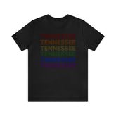 Tennessee LGBTQ+ Pride Flag, Faded Black T-Shirt