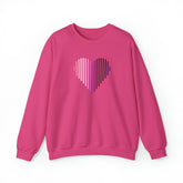 Genderfluid Heart Lines Sweater: Pride Gradient Sweatshirt