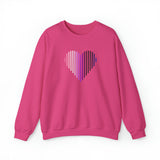 Genderfluid Heart Lines Sweater: Pride Gradient Sweatshirt