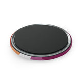 Lesbian Pride Flag Magnet: Wavey Round Button for Fridge