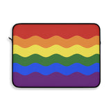 Pride Flag Laptop Sleeve: Ripple Print Protective Case