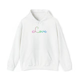 Polysexual Love Script Hoodie: Subtly Elegant Pride Sweatshirt