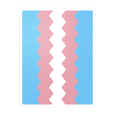 Transgender Flag Wavey Decal: Sharp Pride Sticker