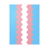 Transgender Flag Wavey Decal: Sharp Pride Sticker