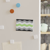 Agender Pride Flag Magnet: Ripple Rectangle Button for Fridge