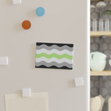 Agender Pride Flag Magnet: Ripple Rectangle Button for Fridge