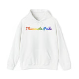 Minnesota Pride Hoodie: Flowing Cursive Design with LGBTQ+ Gradient