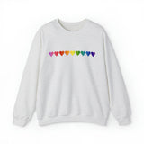 Gilbert Baker Pride Flag Hearts Sweatshirt: Pride LGBTQ+ Gradient Design