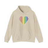 Gilbert Baker Pride Flag Heart Lines Hoodie: Pride Gradient Sweater