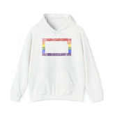 Kansas Pride Flag Hoodie: Rainbow LGBTQ+ State Silhouette Distressed Hooded Sweatshirt