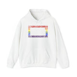 Kansas Pride Flag Hoodie: Rainbow LGBTQ+ State Silhouette Distressed Hooded Sweatshirt