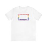 South Dakota Pride Flag Tee: Rainbow LGBTQ+ State Silhouette Distressed Shirt