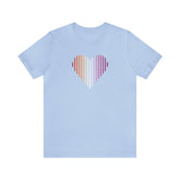 Lesbian Heart Lines T-Shirt: Pride Gradient Tee