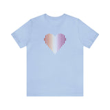 Lesbian Heart Lines T-Shirt: Pride Gradient Tee
