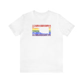 Oklahoma Pride Flag Tee: Rainbow LGBTQ+ State Silhouette Distressed Shirt