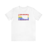 Oklahoma Pride Flag Tee: Rainbow LGBTQ+ State Silhouette Distressed Shirt