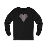 Transgender Heart Lines Long Sleeve T-Shirt: Pride Gradient Tee