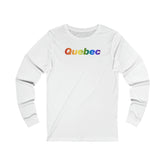 Quebec Pride Gradient Long Sleeve Tee: LGBTQ+ Designed Shirt