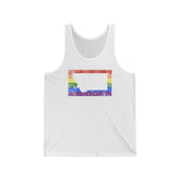 Montana Pride Flag Tank: Rainbow LGBTQ+ State Silhouette Distressed Tank-Top