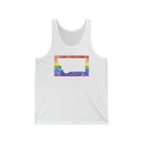 Montana Pride Flag Tank: Rainbow LGBTQ+ State Silhouette Distressed Tank-Top