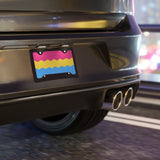Pansexual Flag Ripple Vanity License Plate: Wavey Design for Cars