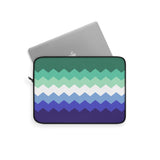 Gay Pride Flag Laptop Sleeve: Wavey Print Protective Case