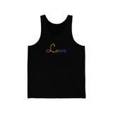 Pride Flag Love Script Tank: Subtly Elegant Pride Tank-Top