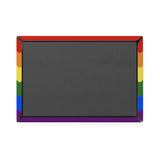 Pride Flag Magnet: Wavey Rectangle Button for Fridge