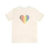 Philly Pride Flag Heart Lines T-Shirt: Pride Gradient Tee