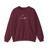 Lesbian Love Script Sweatshirt: Subtly Elegant Pride Sweater