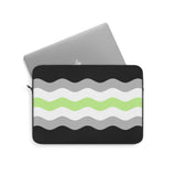 Agender Pride Flag Laptop Sleeve: Ripple Print Protective Case