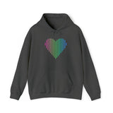 Polysexual Heart Lines Hoodie: Pride Gradient Sweater
